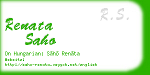 renata saho business card