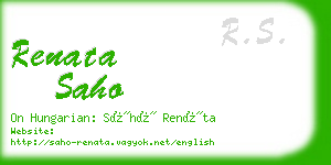 renata saho business card